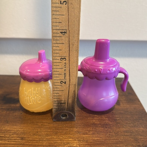 Baby Alive 2 Purple Replacement Doll Sippy Cup Bottle Accessory Toy plastic - Picture 4 of 4